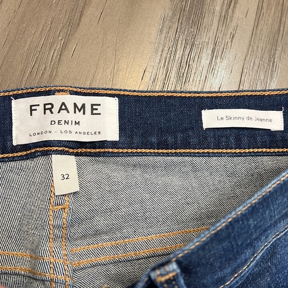 FRAME DENIM LE SKINNY DE JEAN DARKWASH SKINNY JEANS 32 - Picture 6 of 16
